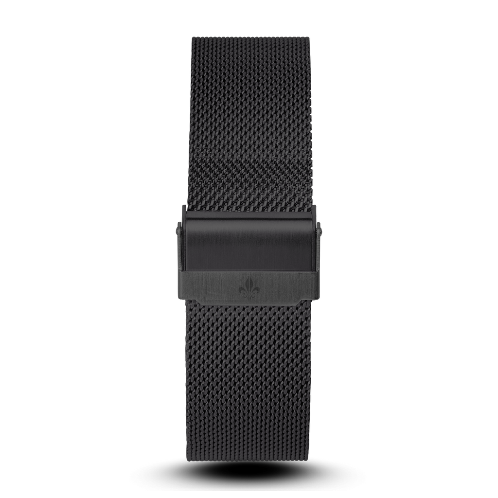 The Avalon Black + Black Mesh Strap