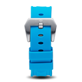 Blue Silicone Strap With Silver Buckle