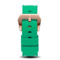 Green Silicone Strap With Rose Gold Buckle