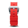 Red Silicone Strap With Silver Buckle