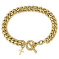 The Cross Pendant Bracelet - Gold