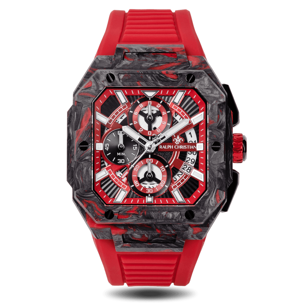 The Vanguard Carbon Chrono - Crimson Ember