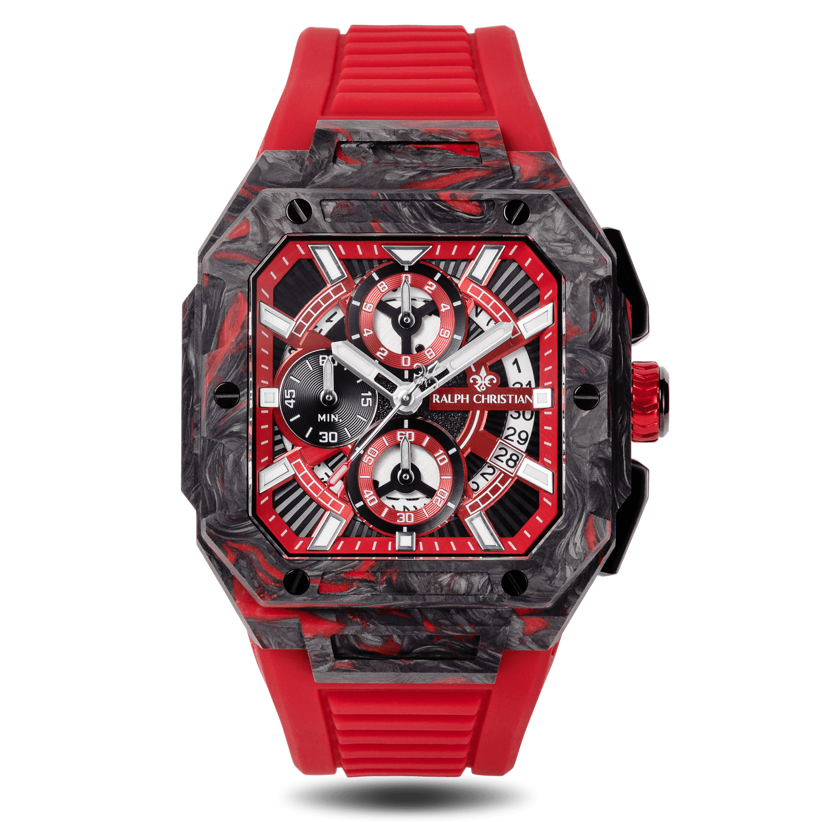 The Vanguard Carbon Chrono - Crimson Ember