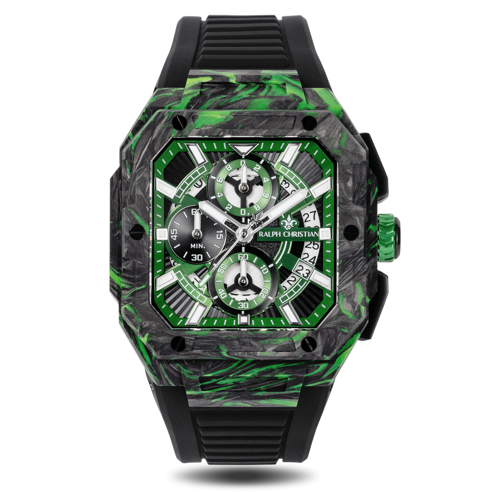 The Vanguard Carbon Chrono - Emerald Shadow