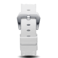 White Silicone Strap With Silver Buckle
