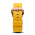 Yellow Silicone Strap With Rose Gold Buckle
